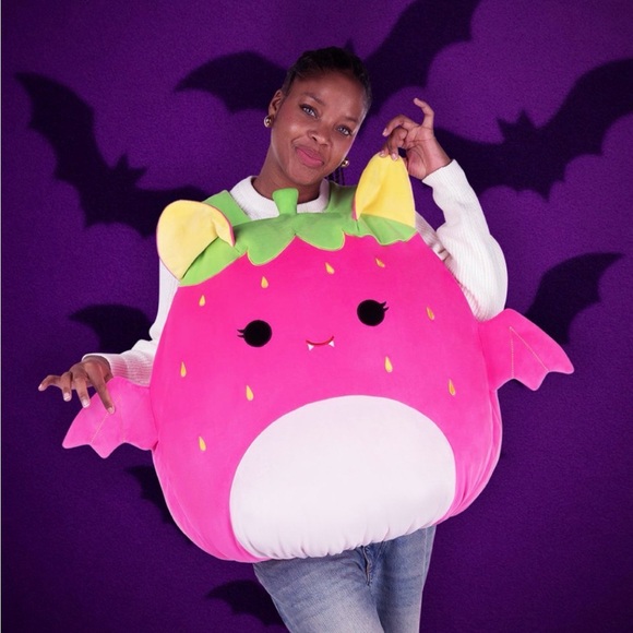 Squishmallows Other - EUC SQUISHMALLOWS pink, plush  Gwendolyn the Neon Strawberry Bat